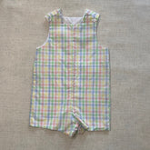 Pastel Plaid Romper (Bailey Boys)